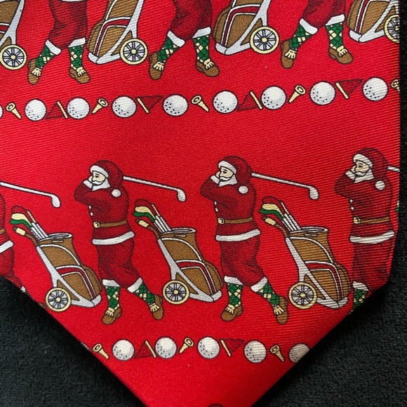 Two Golfing Santa Holiday Ties - Picture 4 of 10